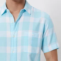 Mufti Slim Fit Gingham Checks Cotton Casual Shirt image 3
