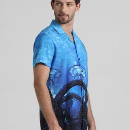 Jack & Jones Abstract Printed Spread Collar Casual Shirt image 5