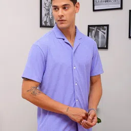 the indian garage co The Indian Garage Co. Cuban Collar Slim Fit Casual Shirt image 3