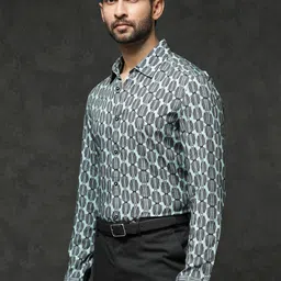 RARE RABBIT Men Tulls Slim Fit Printed Formal Shirt image 3