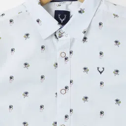 Allen Solly Junior Boys Slim Fit Geometric Printed Spread Collar Casual Shirt image 3