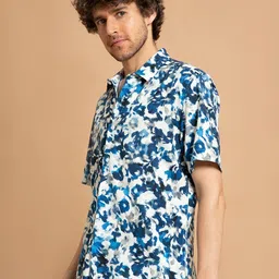 Banana Club Classic Slim Fit Abstract Printed Short Sleeves Casual Shirt image 3