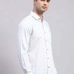 Monte Carlo Classic Spread Collar Slim Fit Opaque Printed Cotton Casual Shirt image 3