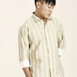 TRYBUY.IN Men Standard Opaque Striped Casual Shirt image 3