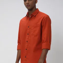 Mufti Patch Pocket Trim Slim Fit Casual Cotton Shirt image 4