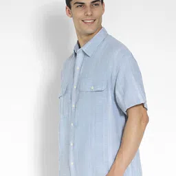 AMERICAN EAGLE OUTFITTERS Striped Button-Up Poolside Casual Shirt image 3