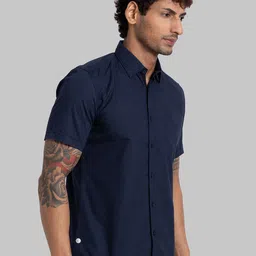 Parx Slim Fit Spread Collar Short Sleeves Casual Shirt image 5
