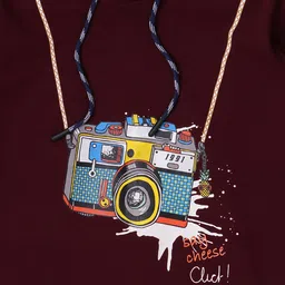 CAVIO Boys Graphic Printed Cotton Hooded T-shirt image 3