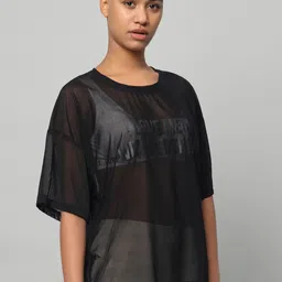 MKH Typography Printed Drop-Shoulder Sleeves Dri-FIT Relaxed Fit Sports T-shirt image 3