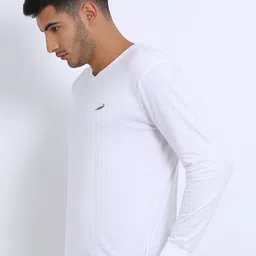 Crocodile Men White V-Neck T-shirt image 5