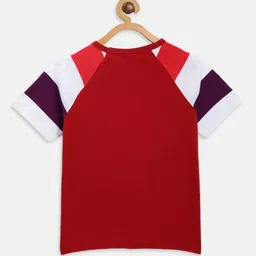 LAdore Boys Red Solid Round Neck T-shirt image 3