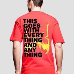 ADRO Men Graphic Printed Drop-Shoulder Sleeves Cotton Oversized T-Shirt image 1