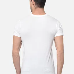 mack jonney VIMAL JONNEY Men Pack Of 2 White & Grey Solid V-Neck T-shirt image 3
