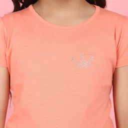 V-Mart Girls Round Neck Cotton T-shirt image 3