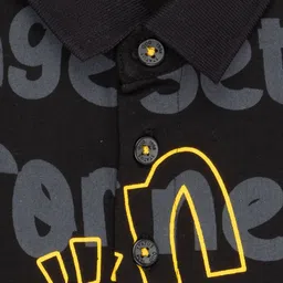 Status Quo  Kids Typography Printed Polo Collar T-shirt image 3