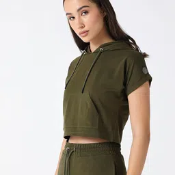 Pepe Jeans Hooded Cotton Crop T-shirt image 3