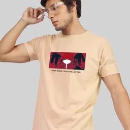 Greylongg Men Graphic Printed Round Neck T-shirt image 3