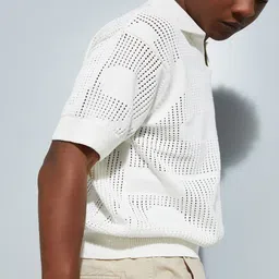 max URB_N Men Oversized Lazer Cut Polo T-shirt image 3