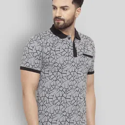 WILD WEST Abstract Printed Polo Collar T-shirt image 3