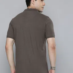 Mast & Harbour Brown Polo Collar Cotton Regular T-shirt image 3