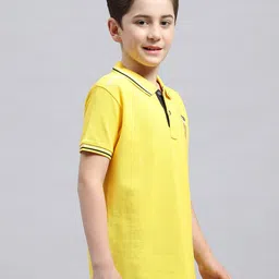 Monte Carlo Boys Typography Printed Polo Collar Cotton T-shirt image 2