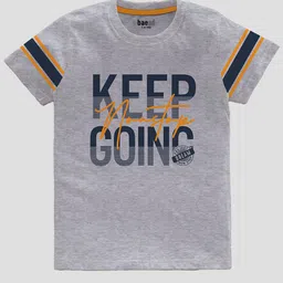 BAESD Boys Pack Of 3 Typography Printed Pure Cotton T-shirt image 4