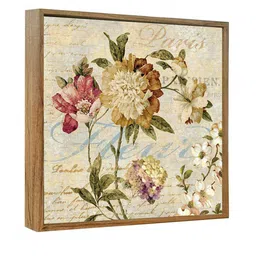 Art Street Set of 2 Floral Beige & Red Theme Canvas Painting Wall Art image 3