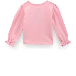 U.S. Polo Assn. Kids Girls Embellished Cuffed Sleeves Cotton Regular T-shirt image 5