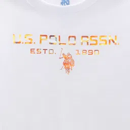 U.S. Polo Assn. Kids Boys Brand Logo Printed Cotton Regular T-shirt image 3