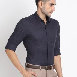 Turtle Modern Slim Fit Micro Ditsy Printed Pure Cotton Formal Shirt image 5