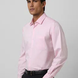 Van Heusen Men Spread Collar Solid Cotton Slim Fit Formal Shirt image 2