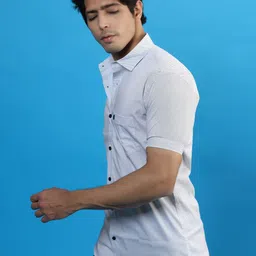 INDIAN THREADS India Slim Striped Cotton Casual Shirt image 5