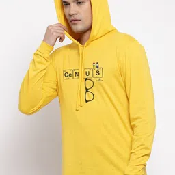 Friskers Men Yellow Typography Printed T-shirt image 3