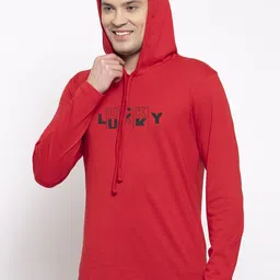 Friskers Men Red Typography Printed Cotton T-shirt image 2