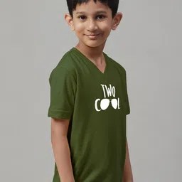 Friskers Boys Typography Printed V-Neck Skin Friendly Bio-Wash Pure Cotton T-Shirt image 3