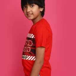 V-Mart Boys Typography Printed Cotton T-Shirt image 4