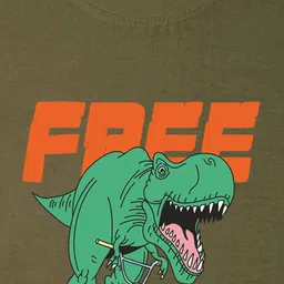 NUSYL Boys Graphic Printed Round Neck T-shirt image 3