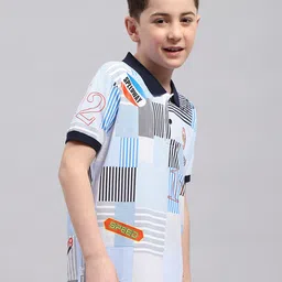 Monte Carlo Boys Striped Polo Collar T-shirt image 4