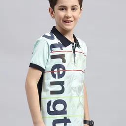 Monte Carlo Boys Typography Printed Polo Collar Cotton T-shirt image 5