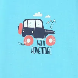 MINI KLUB Boys Blue Printed Applique T-shirt image 3