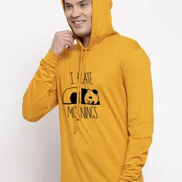 Friskers Men Gold-Toned Typography Printed Applique T-shirt image 3