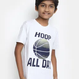 v-mart V-MartBoys Typography Printed Round Neck Cotton Regular T-shirt image 3