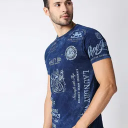 Pepe Jeans Men Blue Printed T-shirt image 3