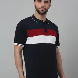 Cantabil Colourblocked Polo Collar Short Sleeves Pure Cotton T-shirt image 3