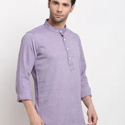 cross court Men Solid Pure Cotton Straight Kurta image 3