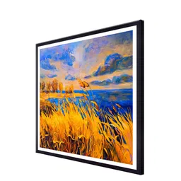 999Store Yellow & Blue Nature Scenery Printed Canvas Wall Art image 3