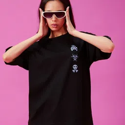 Bewakoof Typography Print Oversized T-shirt image 3