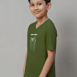 Friskers Boys Typography Printed V-Neck Slim Fit T-shirt image 4
