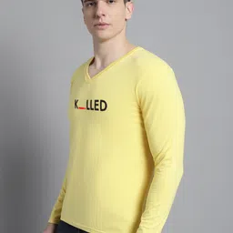 FBAR Typography Printed Cotton Slim Fit T-shirt image 4