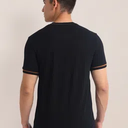 U.S. Polo Assn. Men Typography Striped Applique Slim Fit T-shirt image 4